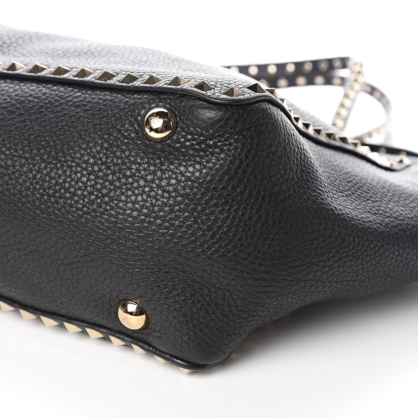 Alce Printed Calfskin Medium Rockstud Tote Black