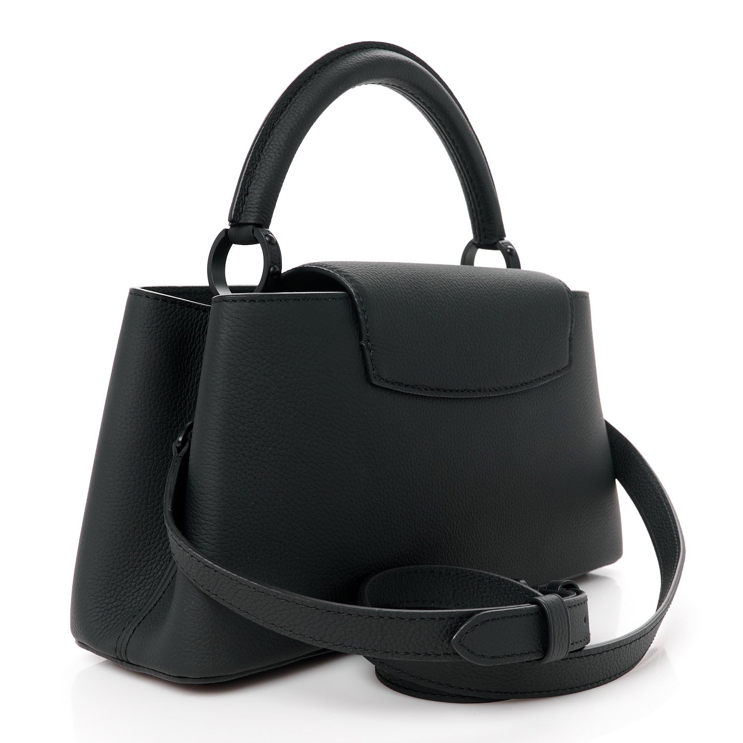 Louis Vuitton Taurillon Capucines East West MM Matte Black 3 of 9