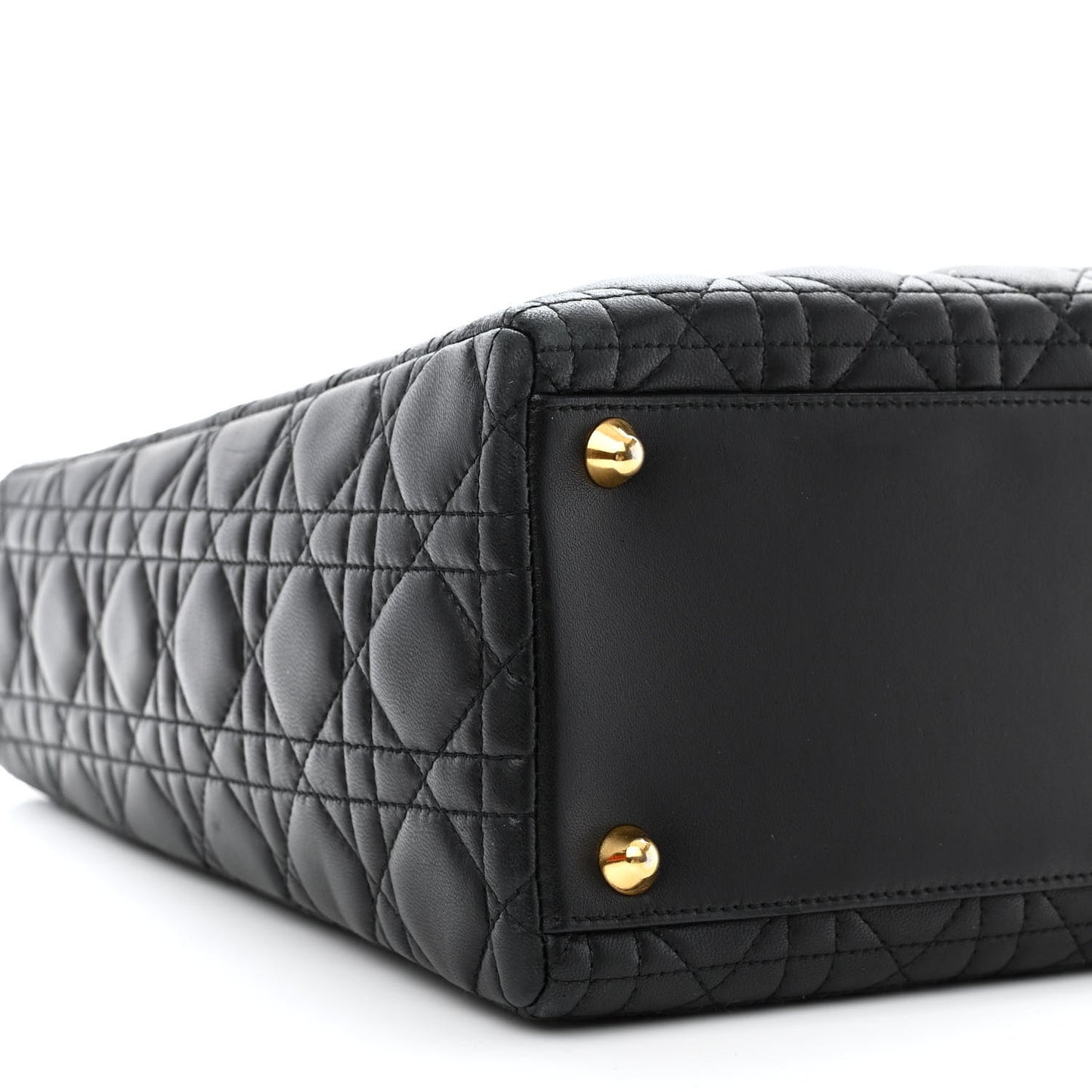 Lambskin Cannage Large Lady Dior Black