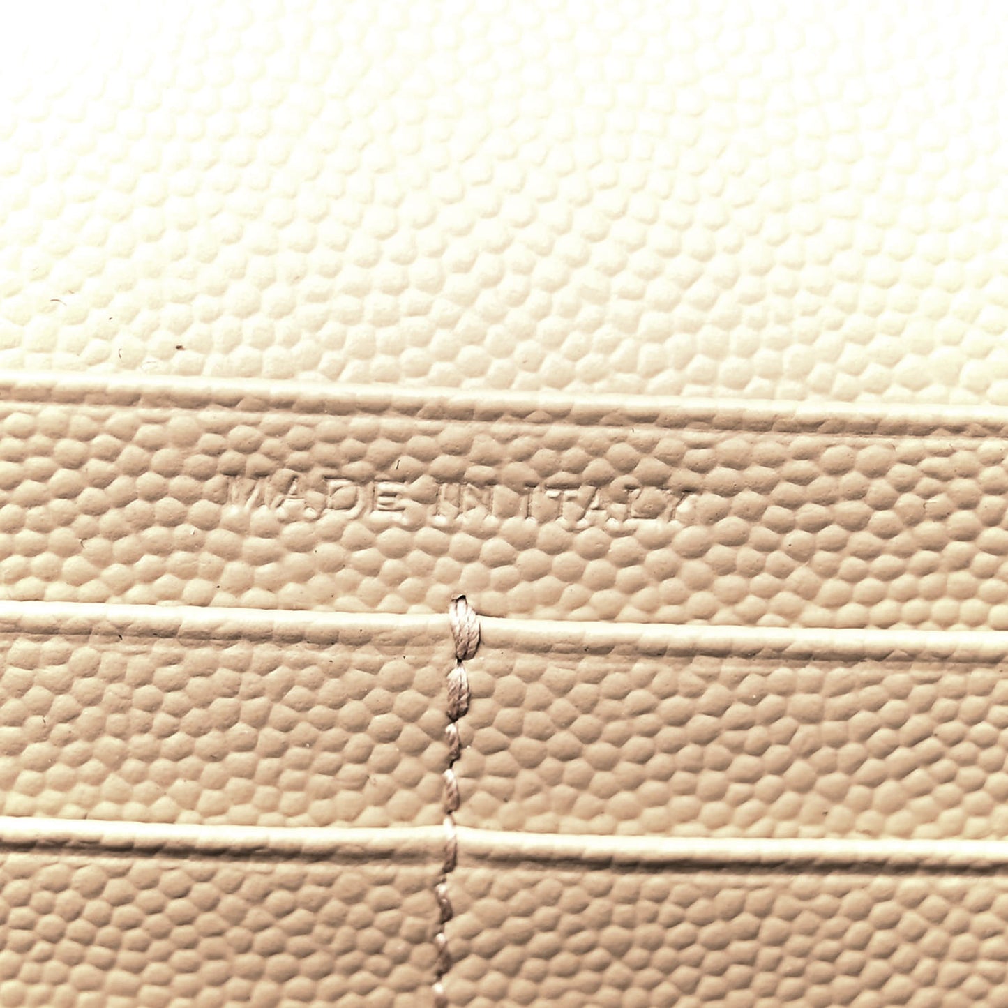 Grain De Poudre Matelasse Chevron Monogram Chain Wallet Nude Powder