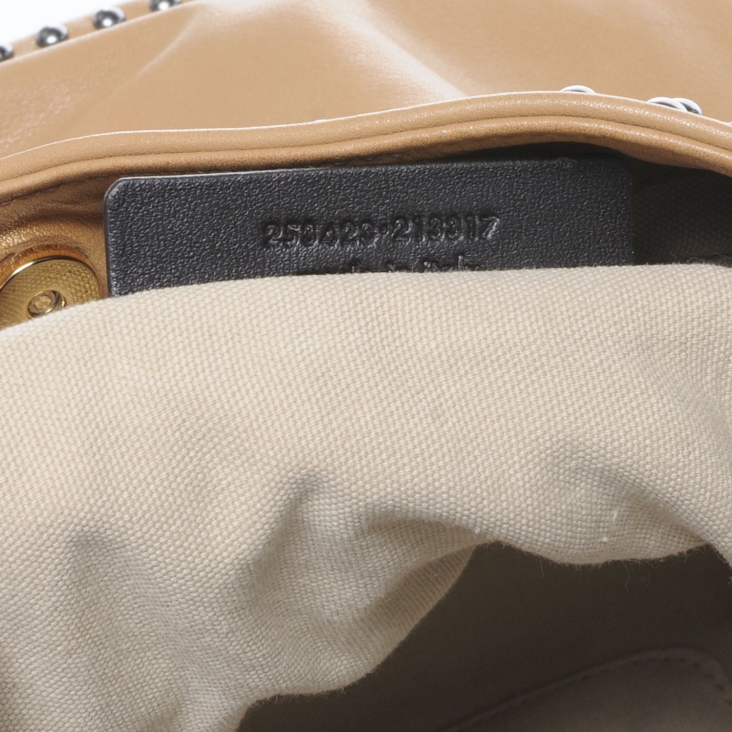 Saint Laurent Leather Rock Studded Roady Beige 7 of 7