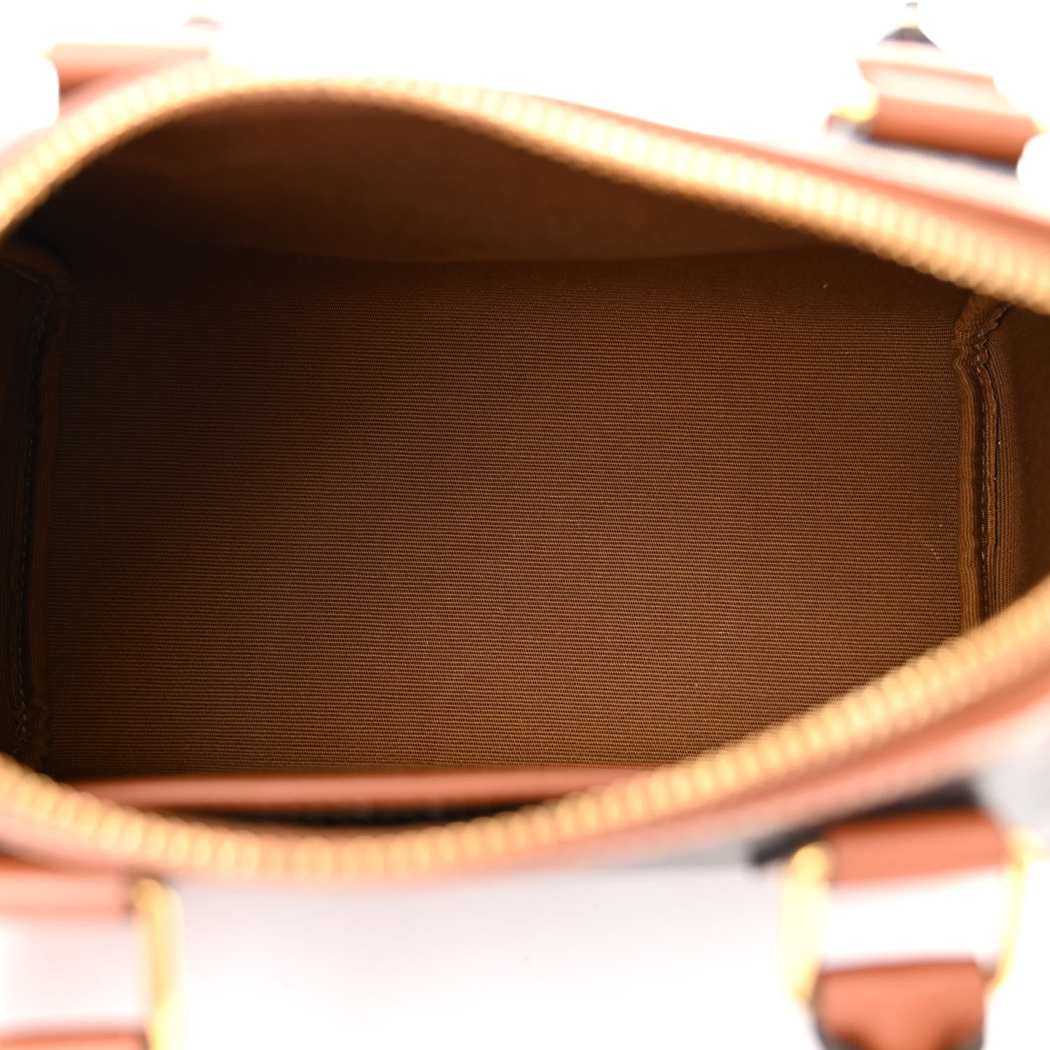 Celine Triomphe Canvas Calfskin Small Boston Bag Tan 5 of 9