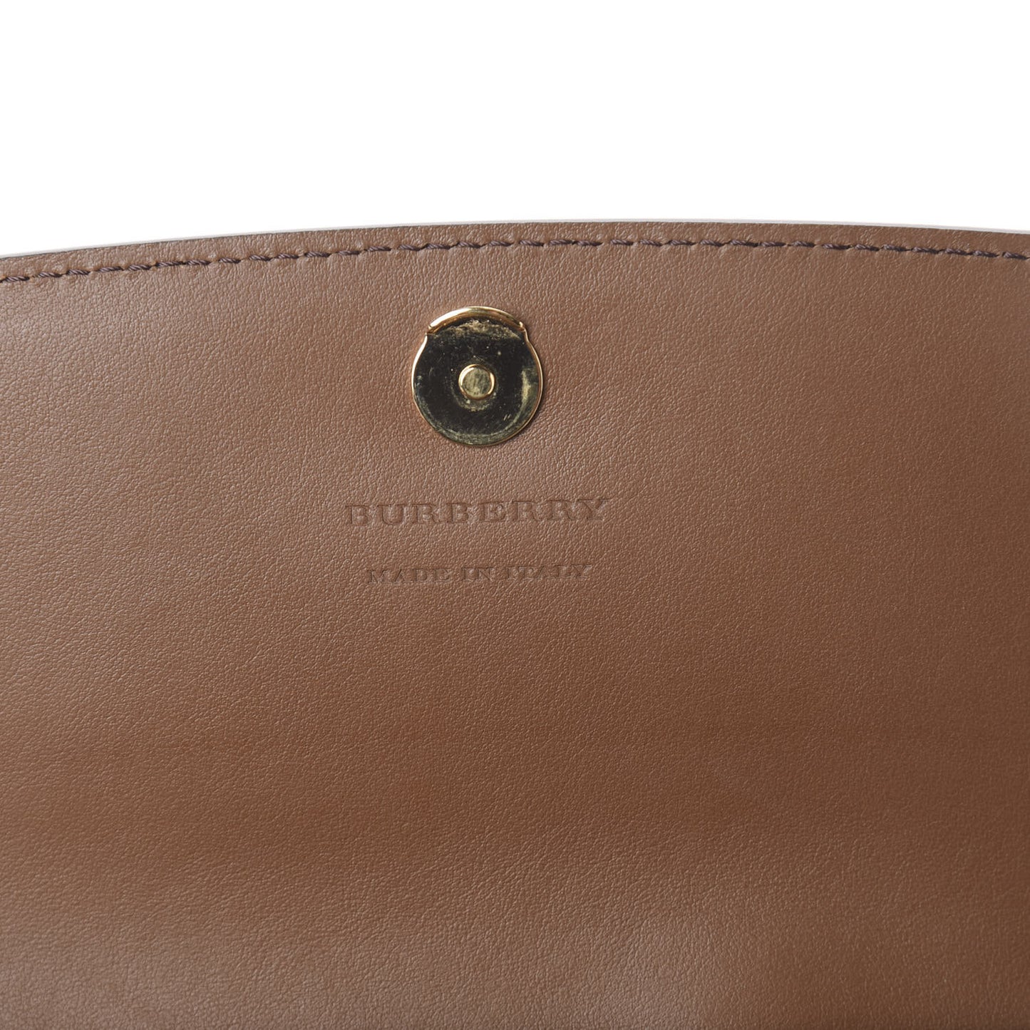 Grainy Calfskin Horseferry Check Henley Wallet On Chain Tan