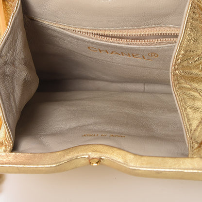Chanel Metallic Lambskin Framed Waist Chain Belt Bag Gold 5 of 11