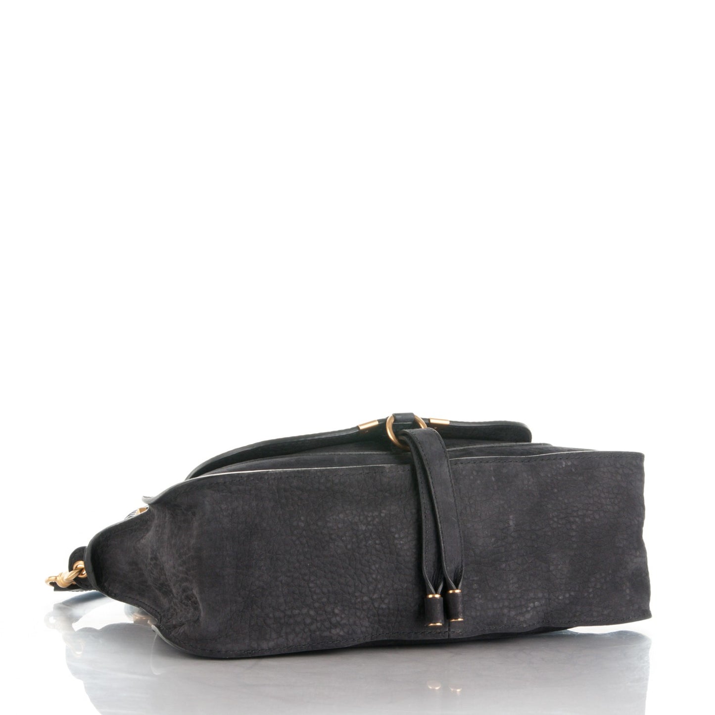 Nubuck Calfskin Medium Marcie Satchel Black