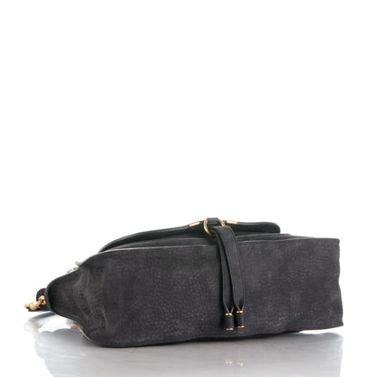 Chloe Nubuck Calfskin Medium Marcie Satchel Black 5 of 8