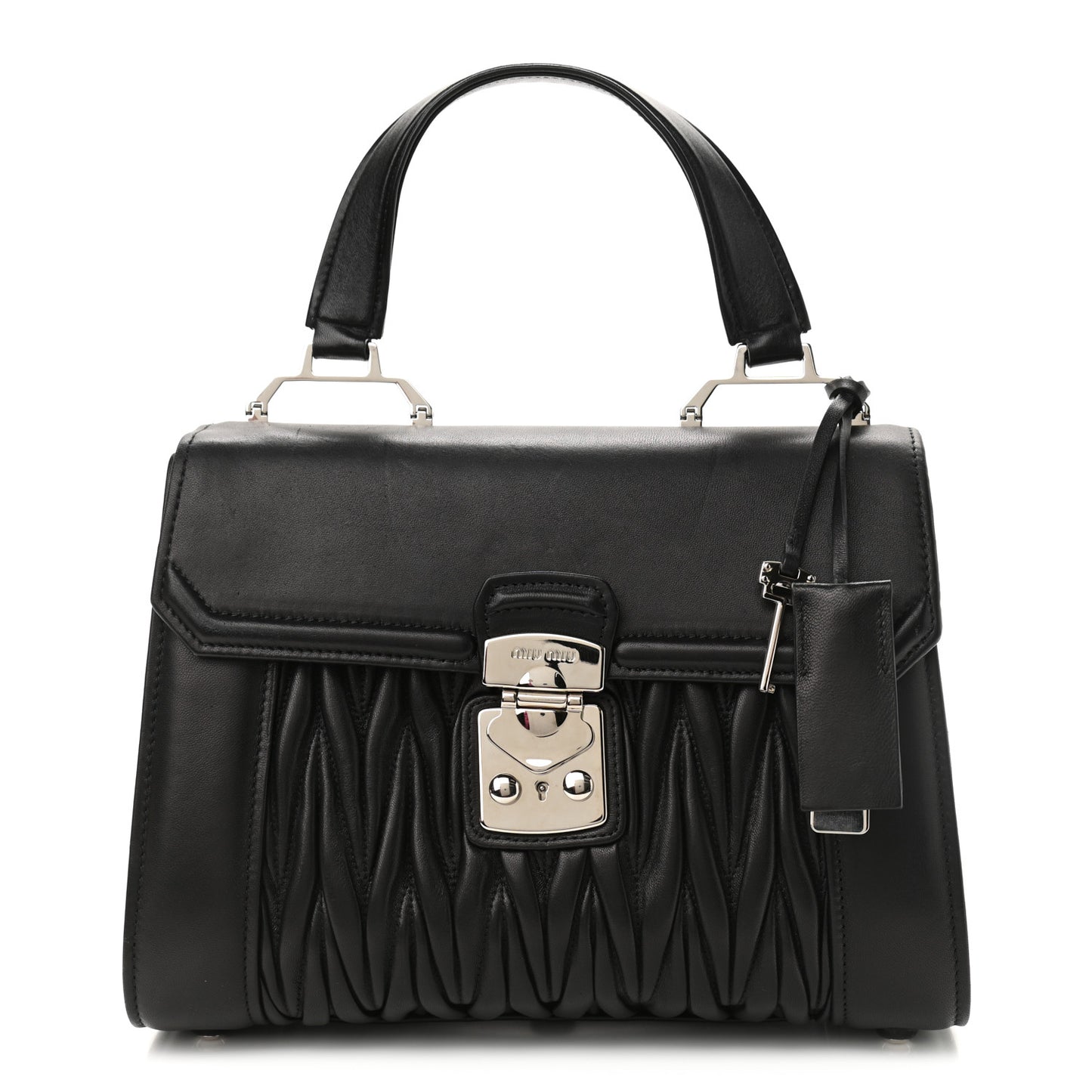Nappa Matelasse Top Handle Tote Black