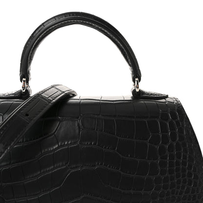 Moynat Matte Crocodile Rejane BB Black 7 of 9