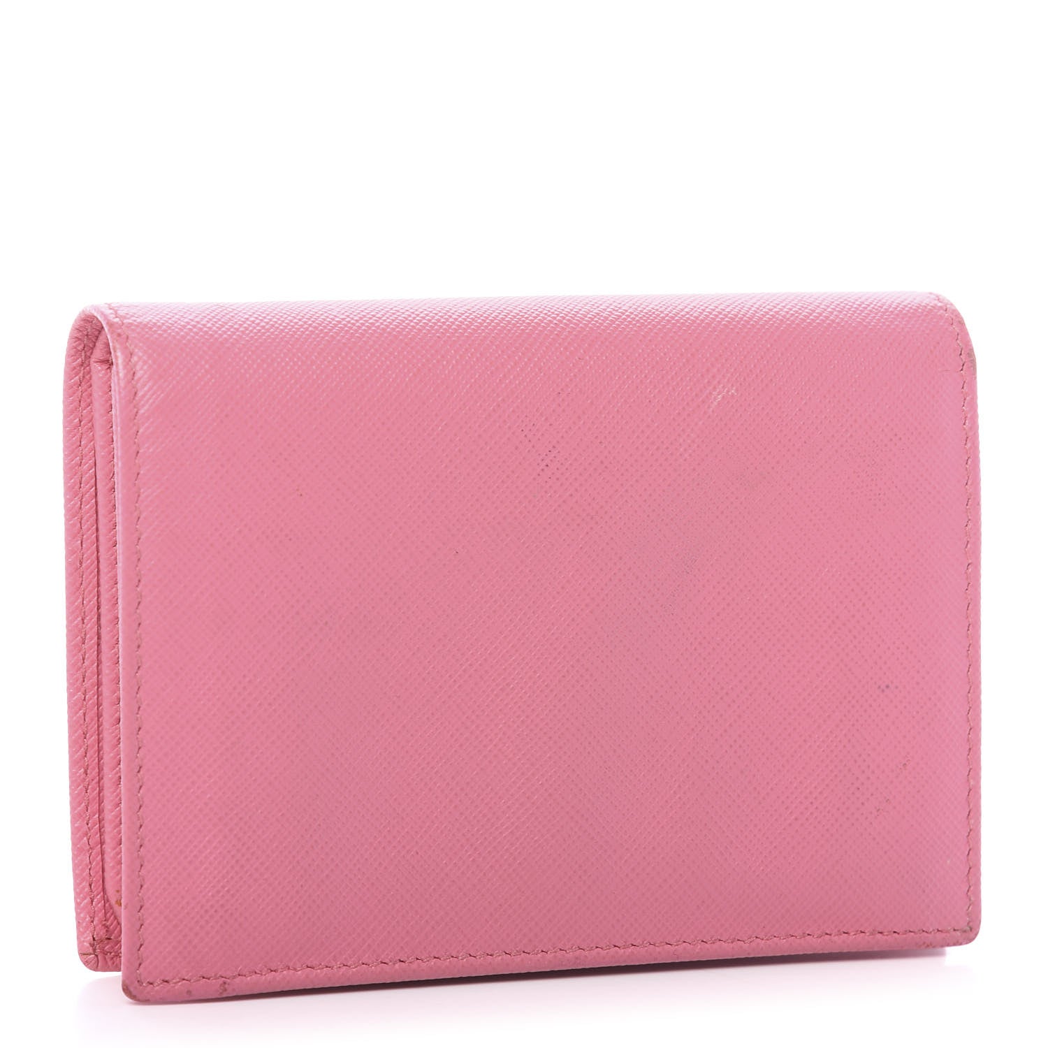 Prada Saffiano Metal Bi-Fold Wallet Begonia 3 of 9