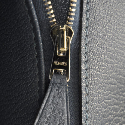 Hermes Taurillon Clemence Birkin 35 Bleu Thalassa NEW 8 of 11