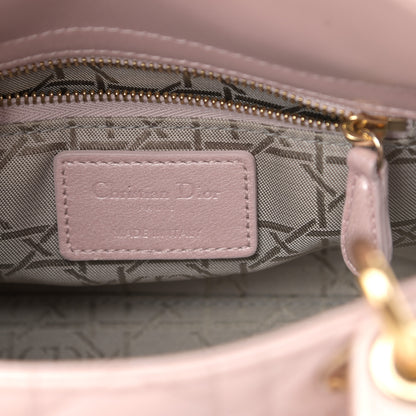 Christian Dior Metallic Lambskin Cannage Mini Lady Dior Lotus 6 of 18