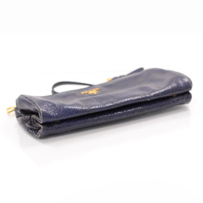 Prada Craquele Wristlet Bleuette 4 of 7