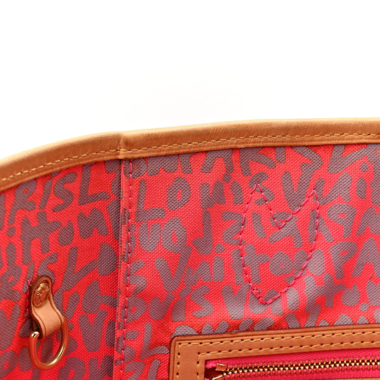 Louis Vuitton Monogram Graffiti Neverfull GM Fuchsia 12 of 16