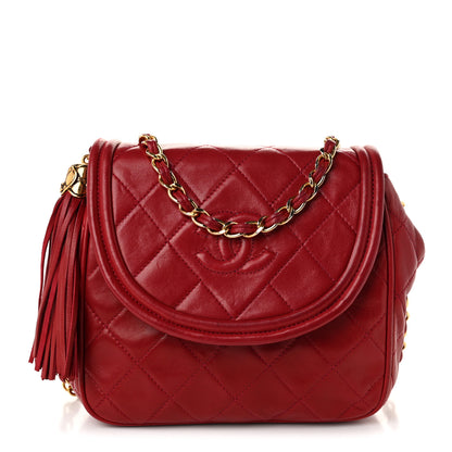 Chanel Lambskin Quilted Tassel Flap Red 1 of 11