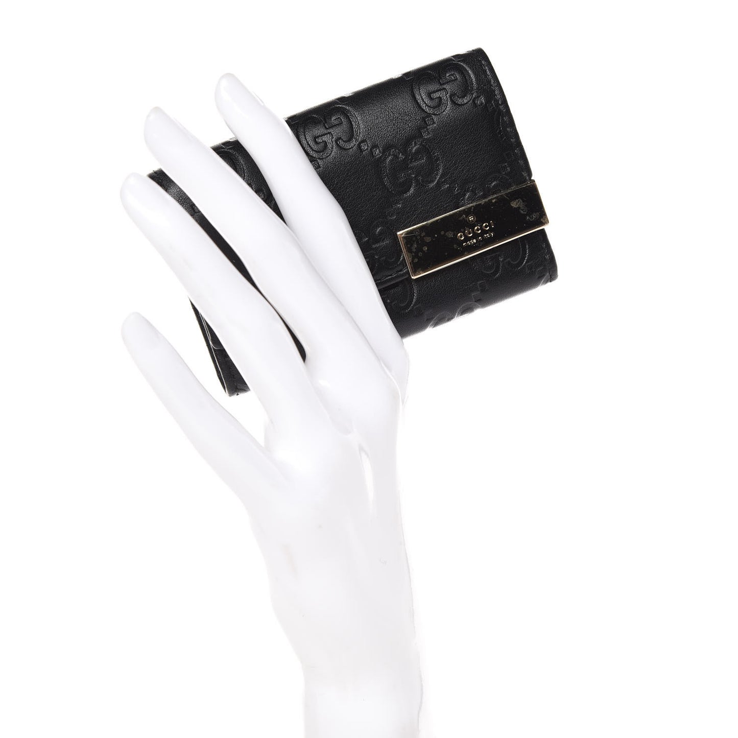 Guccissima Dice 6 Key Holder Case Black