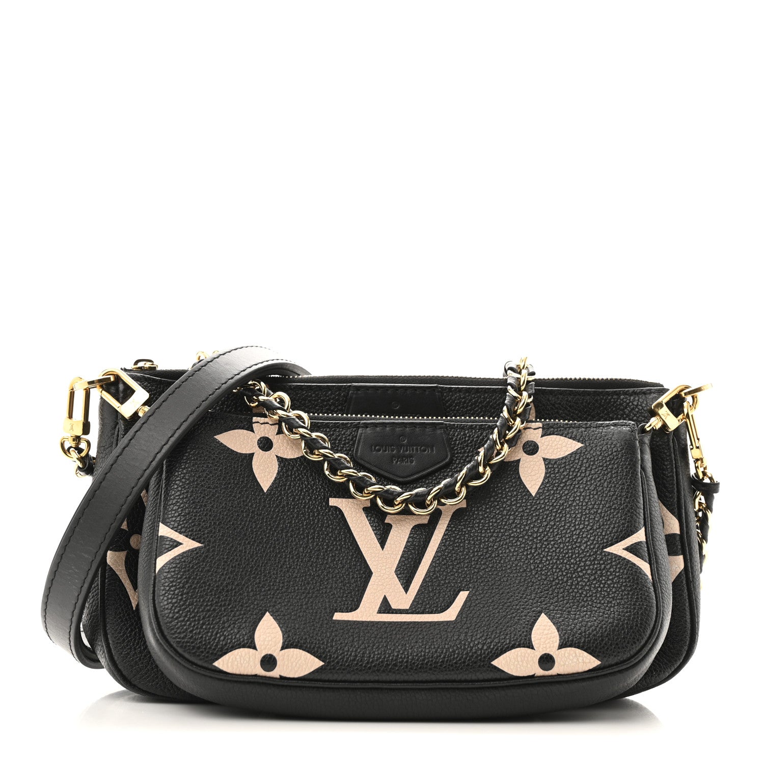 Louis Vuitton Empreinte Monogram Giant Multi Pochette Accessories Black Beige 1 of 16