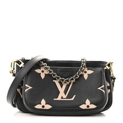 Louis Vuitton Empreinte Monogram Giant Multi Pochette Accessories Black Beige 1 of 16