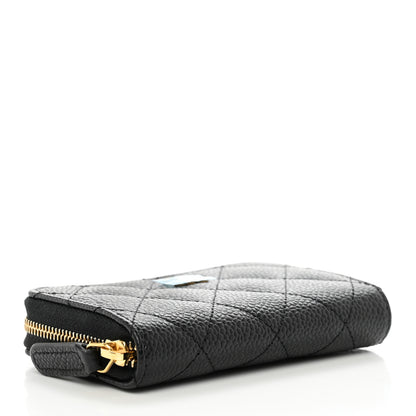 Chanel Caviar Quilted Zip Coin Purse Black 4 of 7