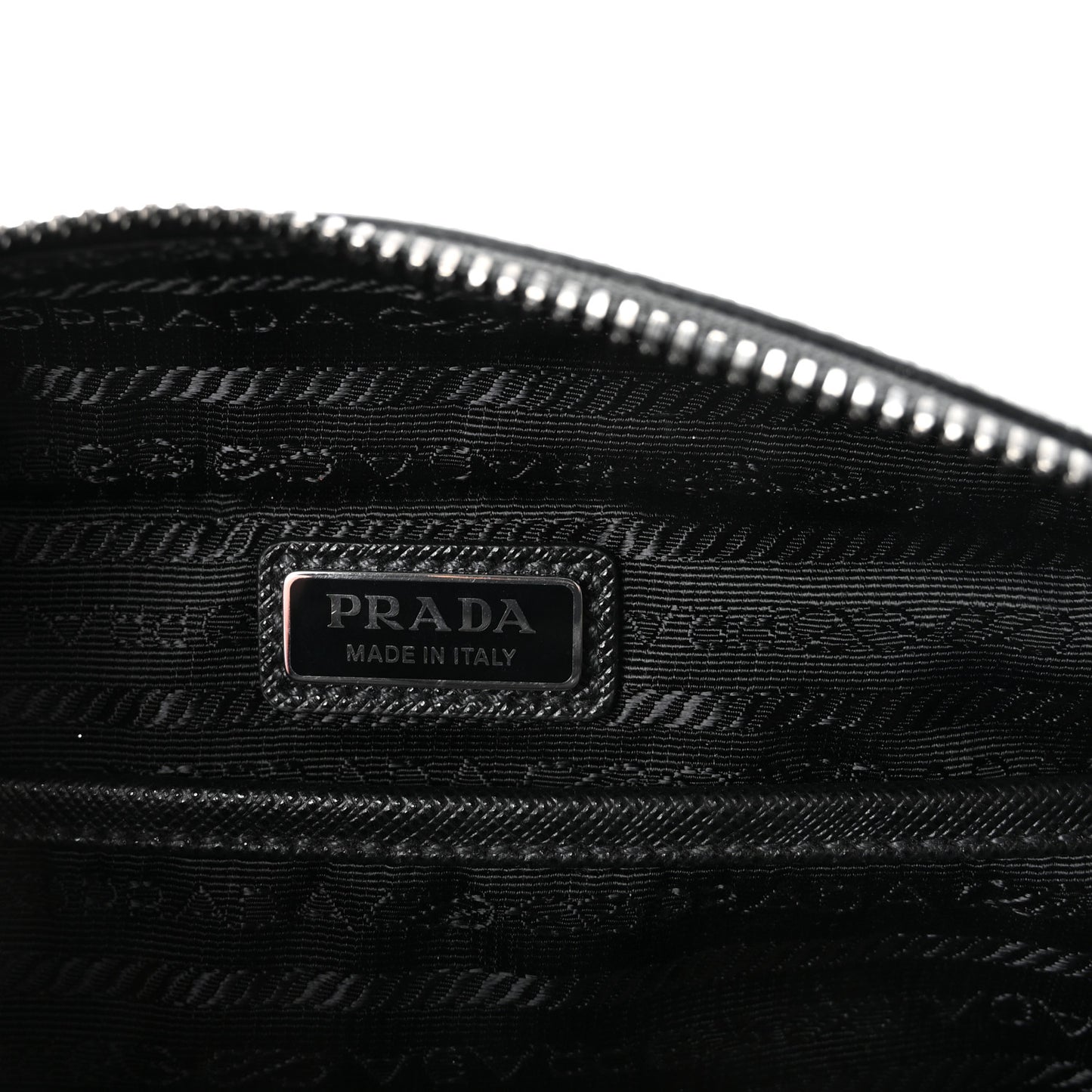 Re-Nylon Saffiano Travel Small Brique Crossbody Bag Black