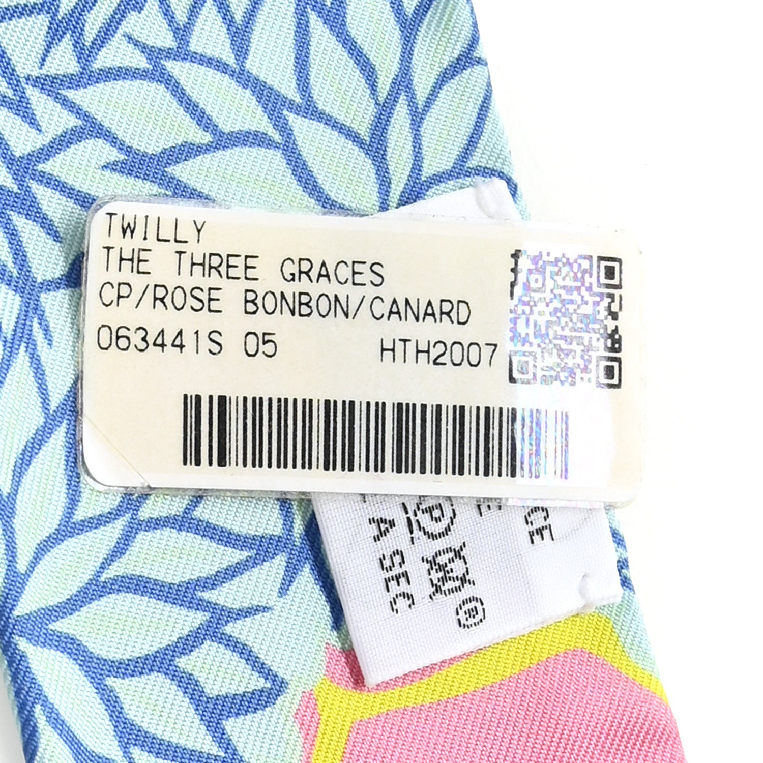 Hermes Silk The Three Graces Twilly Rose Bonbon Canard 4 of 4