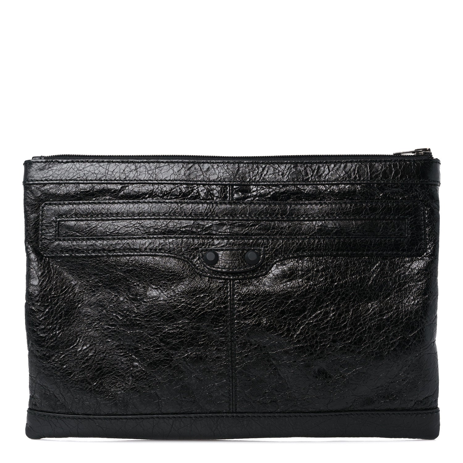 Balenciaga Agneau Arena Classic Hardware Clutch Black 1 of 8
