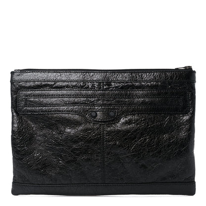 Balenciaga Agneau Arena Classic Hardware Clutch Black 1 of 8