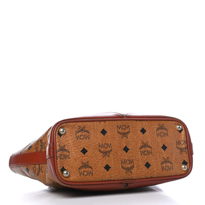 MCM Visetos Mini Shopper Tote Cognac 4 of 9