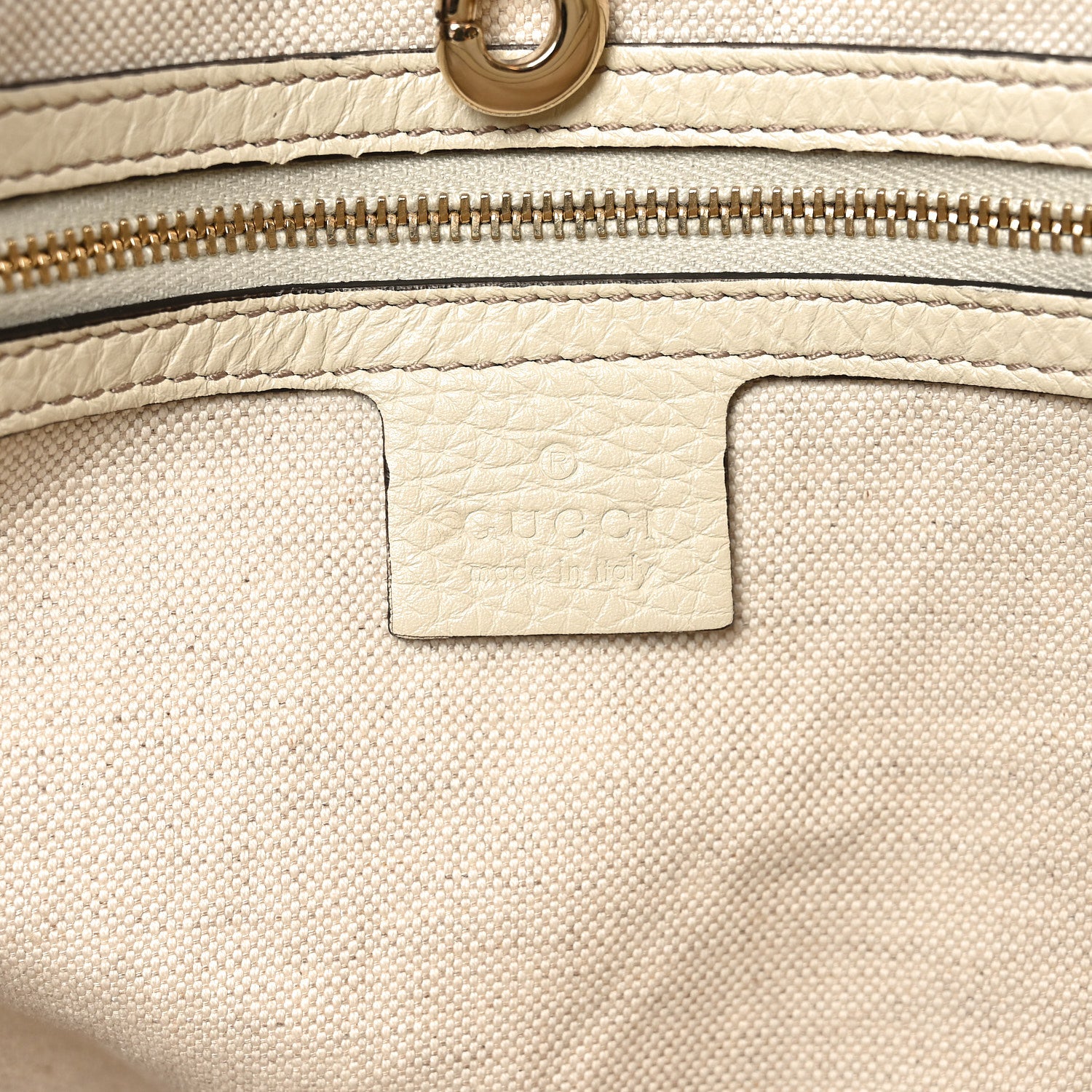 Gucci Pebbled Calfskin Medium Bella Tote Off White 5 of 9