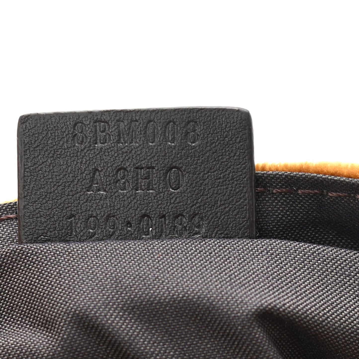 Velvet FF Embossed Hip Belt Baguette Bag Caramel