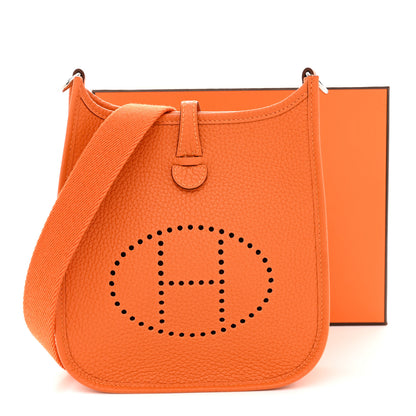 Hermes Taurillon Clemence Evelyne TPM Orange 11 of 11