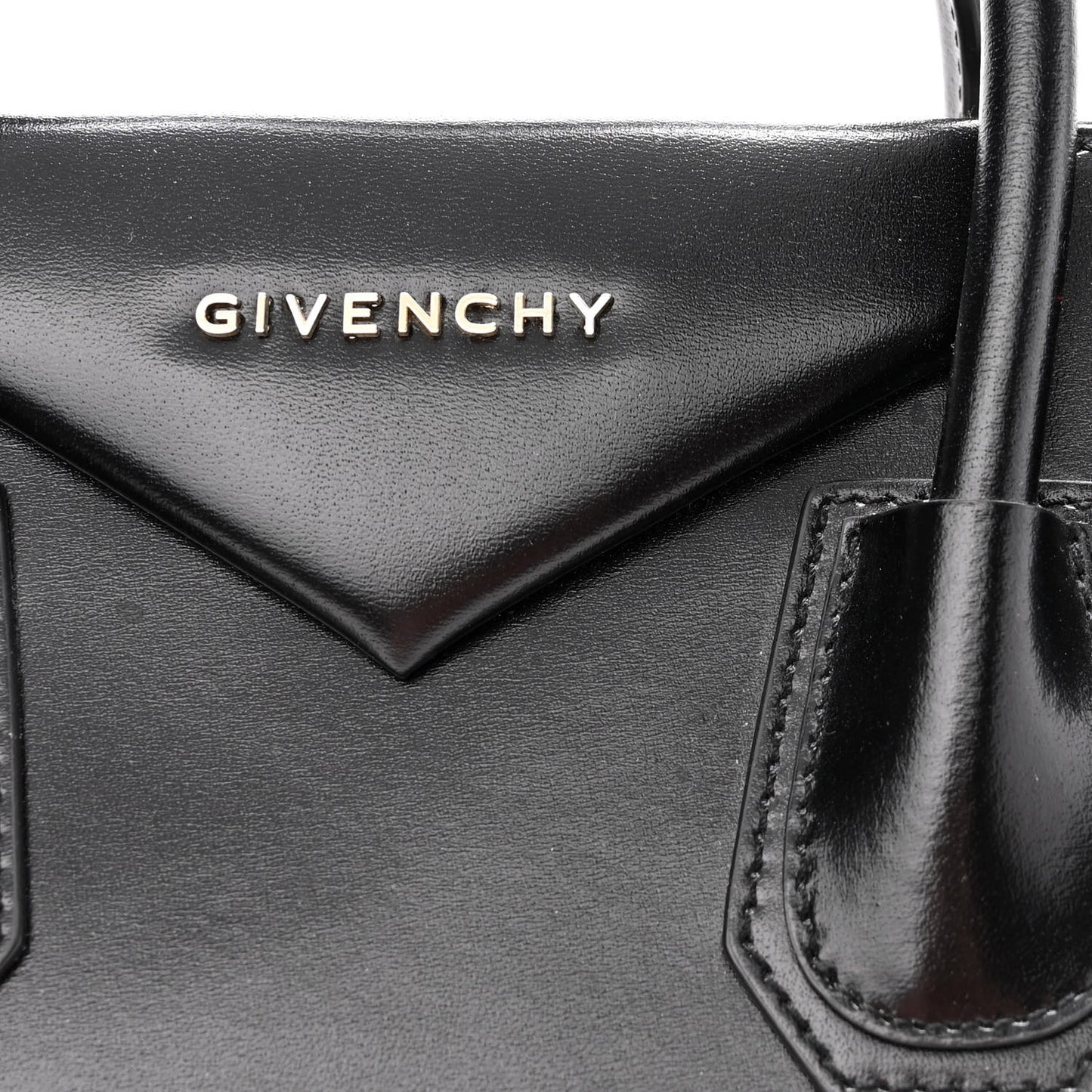 Shiny Lord Calfskin Medium Antigona Black