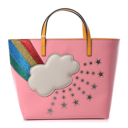 Gucci Calfskin Childrens Rainbow Tote Lotus Pink Crop Multicolor 1 of 10