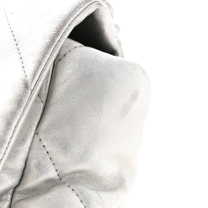 Chanel Metallic Lambskin Quilted Large Chanel 19 Flap Silver 16 of 16