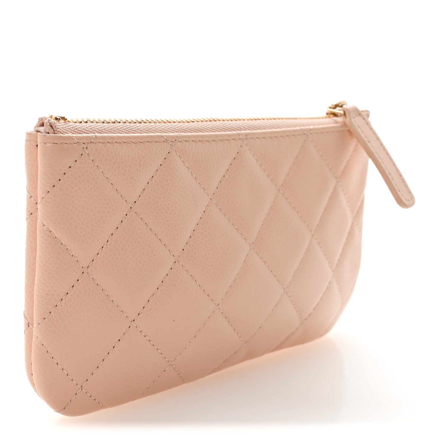 Chanel Caviar Quilted Small Cosmetic Case Beige 3 of 7