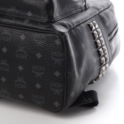 MCM Visetos Small Side Stud Stark Backpack Black 8 of 9