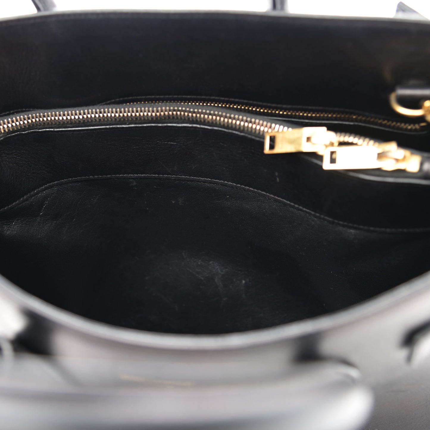 Calfskin Small Sac De Jour Black