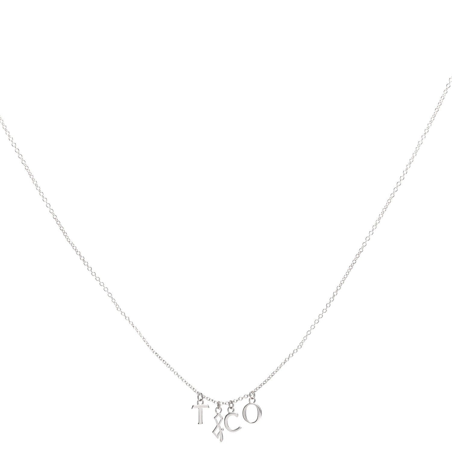 Tiffany Sterling Silver Charms Pendant Necklace 1 of 7