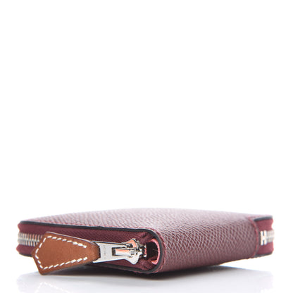 Hermes Epsom Silk'In Coin Purse Rouge H Jaune Ambre Rose Ete 4 of 8