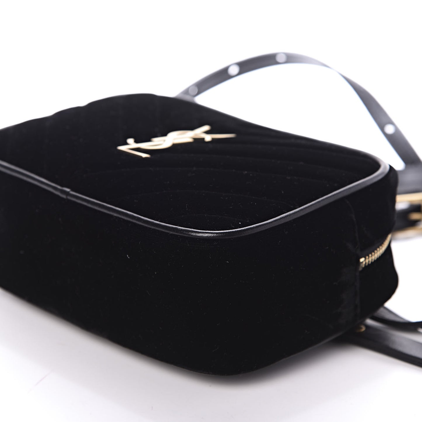 Velour Matelasse Monogram Lou Belt Bag Black