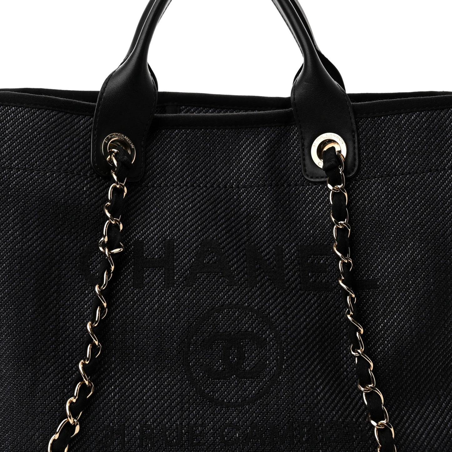 Canvas Medium Deauville Tote Black