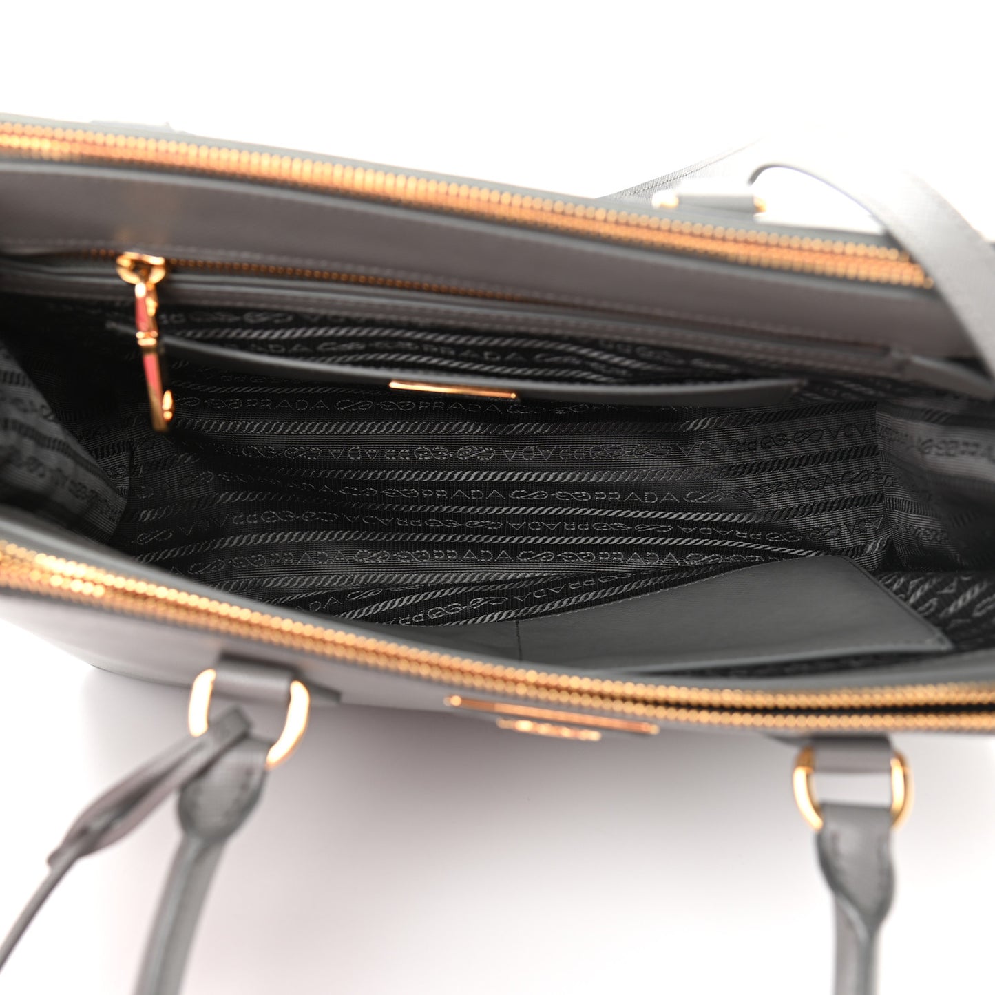 Saffiano Lux Medium Galleria Double Zip Tote Ardesia