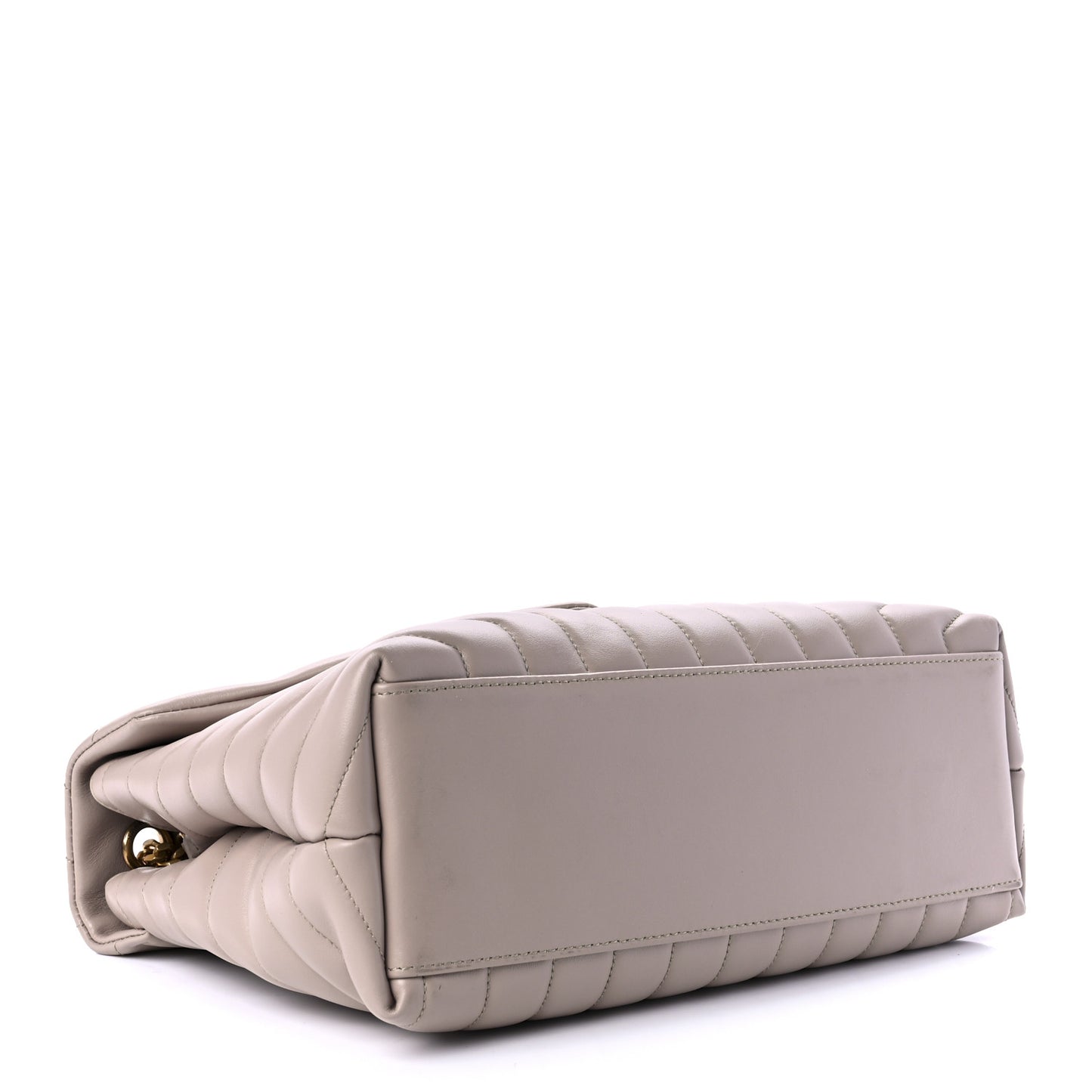 Calfskin Y Quilted Monogram Medium Loulou Chain Satchel Light Natural