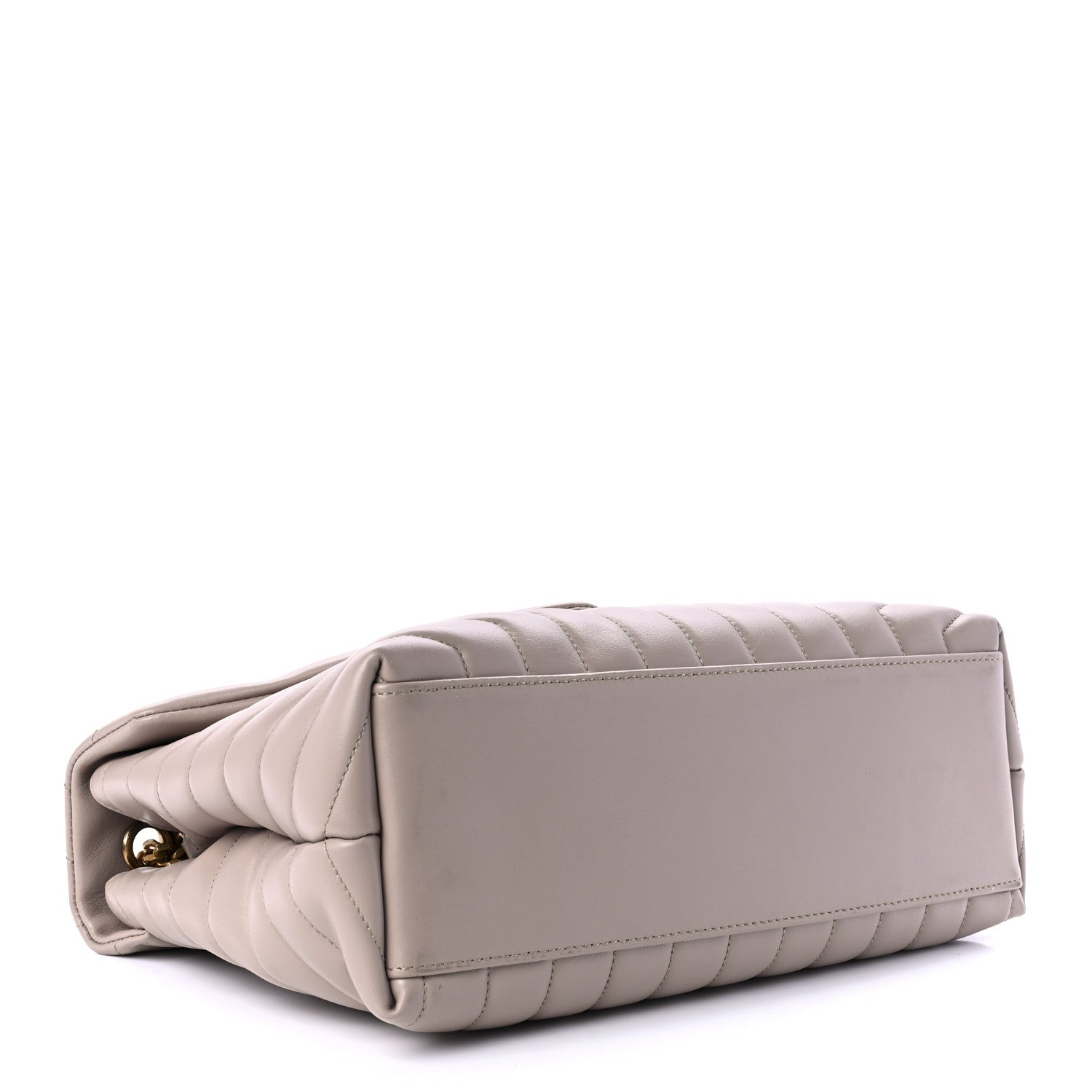 Saint Laurent Calfskin Y Quilted Monogram Medium Loulou Chain Satchel Light Natural 3 of 9