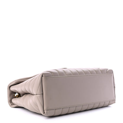Saint Laurent Calfskin Y Quilted Monogram Medium Loulou Chain Satchel Light Natural 3 of 9
