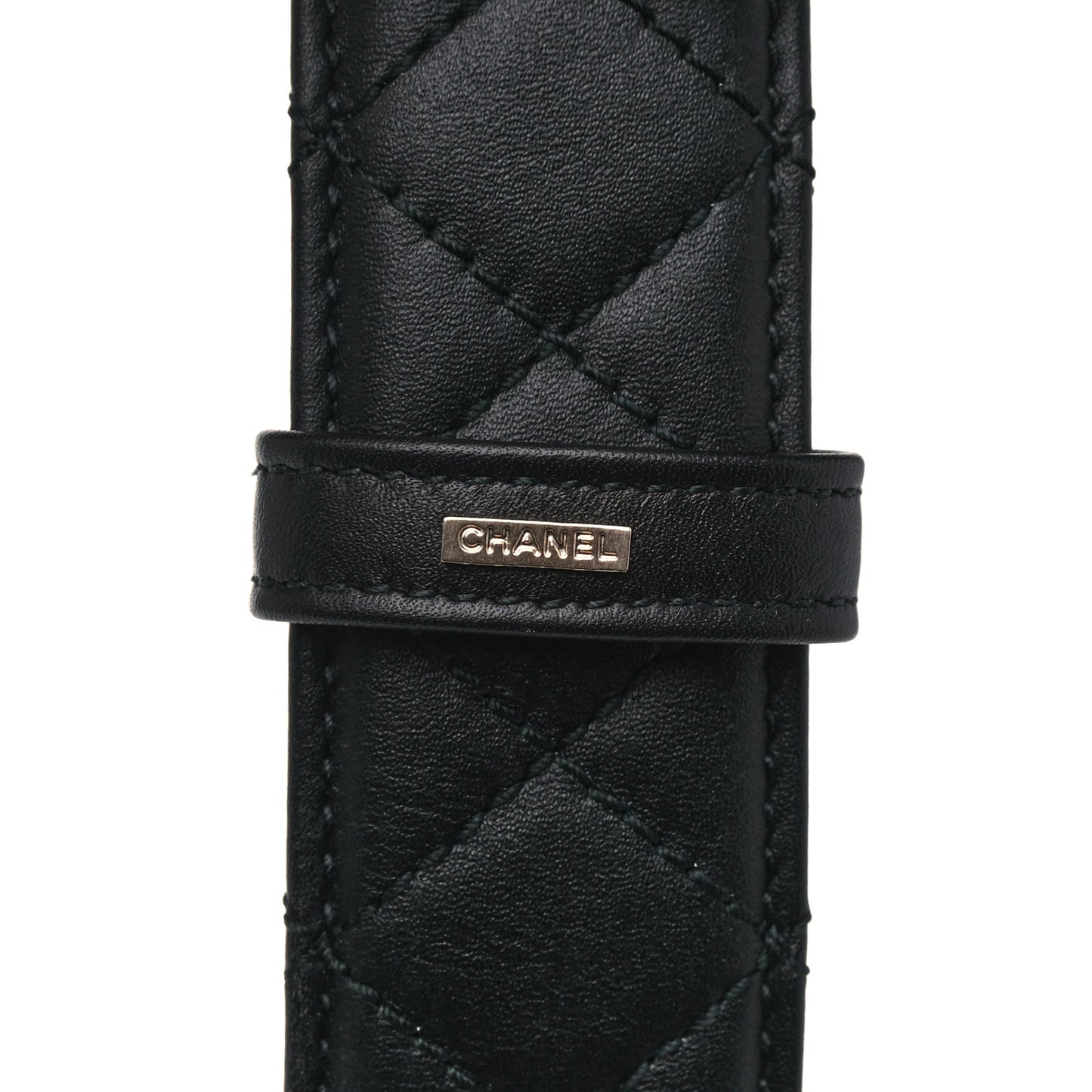 Lambskin Quilted CC Chain Belt 85 34 Black