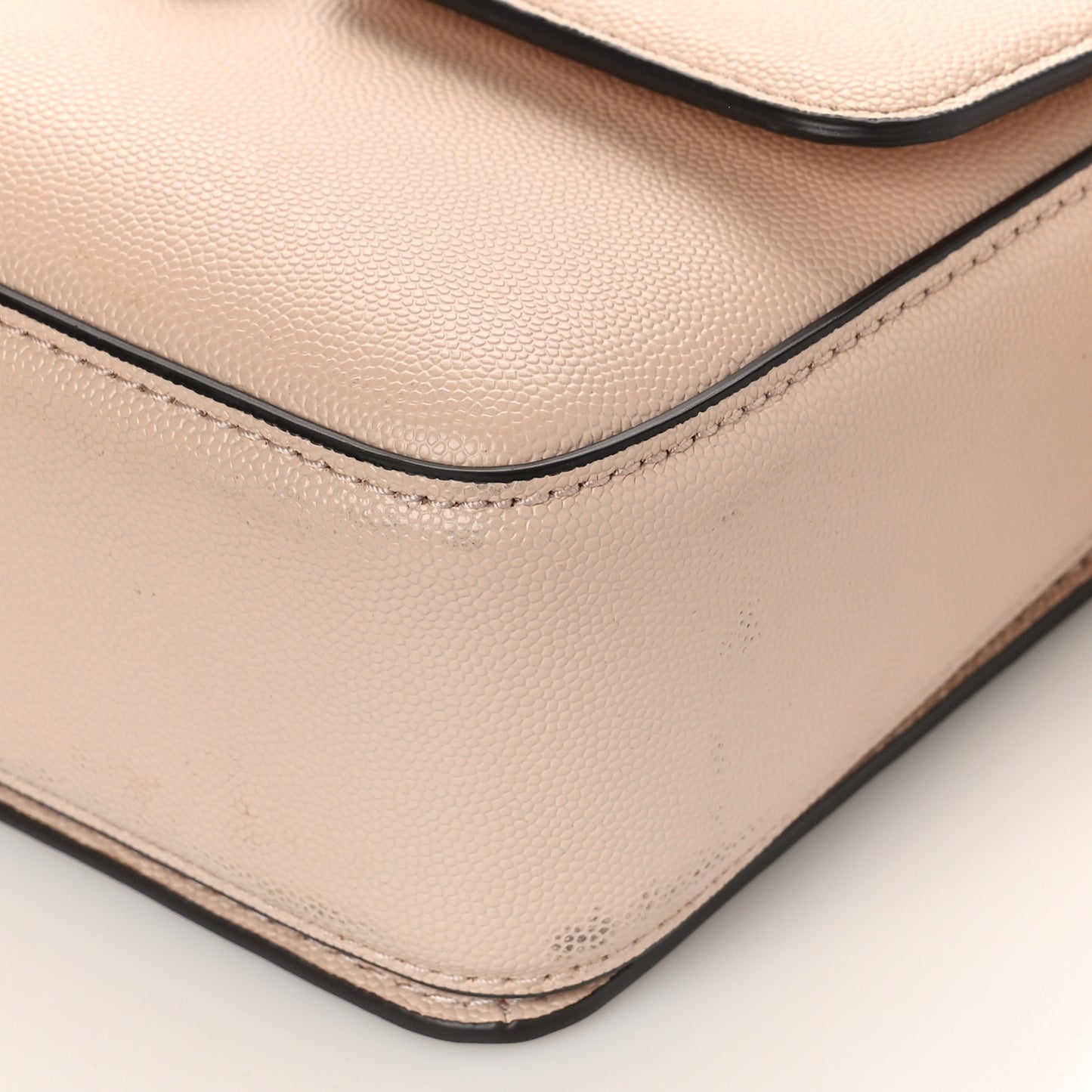Textured Calfskin The J Link Shoulder Bag Apricot Beige