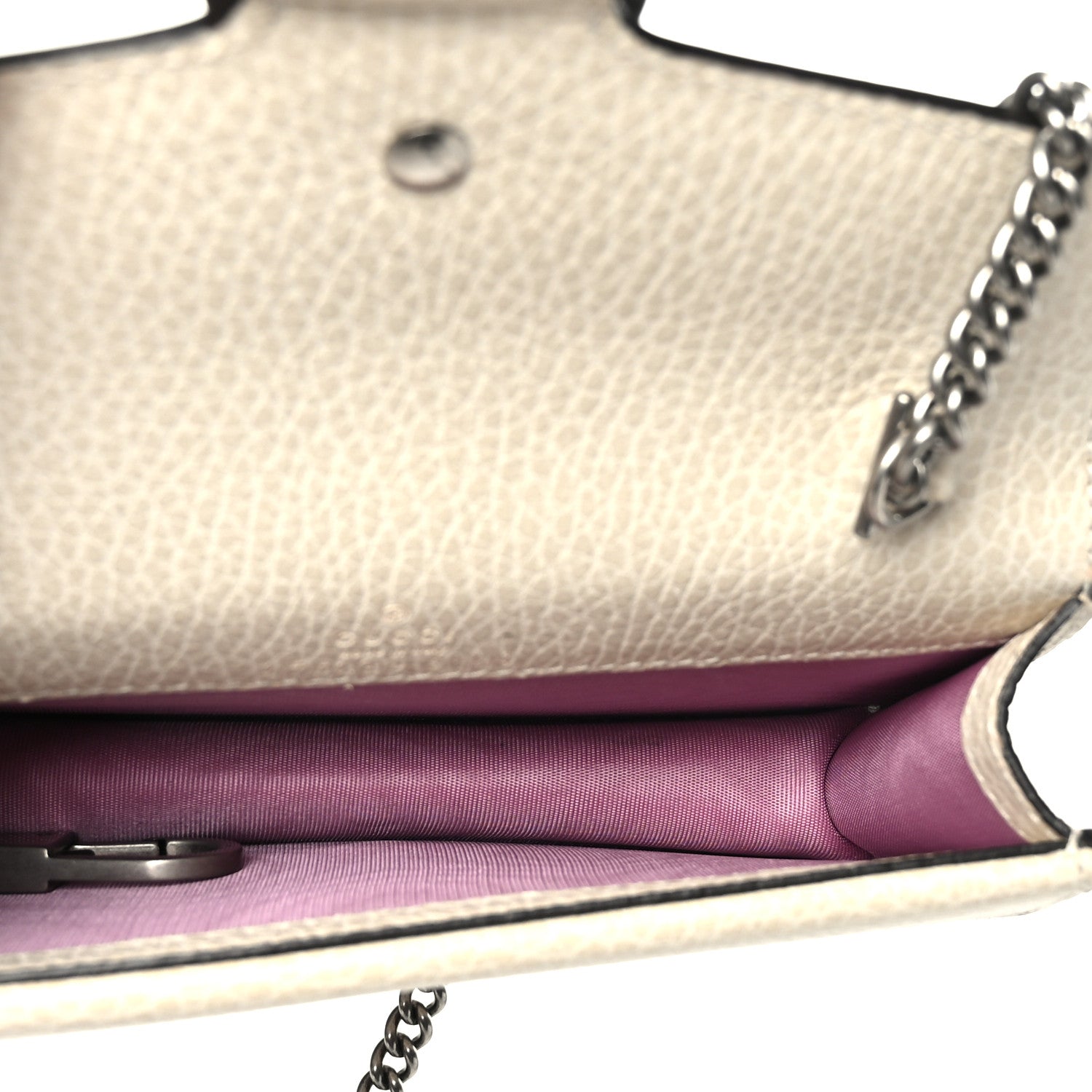 Gucci Dollar Calfskin Crystal Super Mini Dionysus Shoulder Bag Mystic White Black Diamond 5 of 9