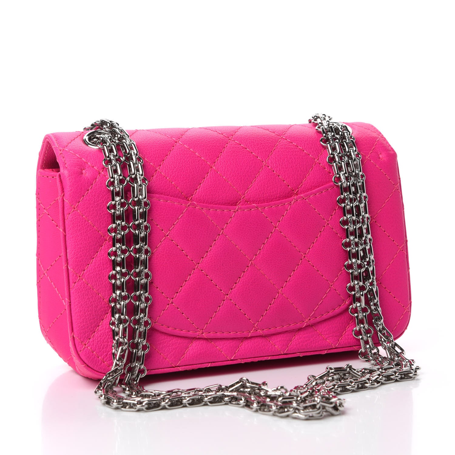 Chanel Goatskin Quilted 2.55 Reissue Mini Flap Fluorescent Pink 3 of 11
