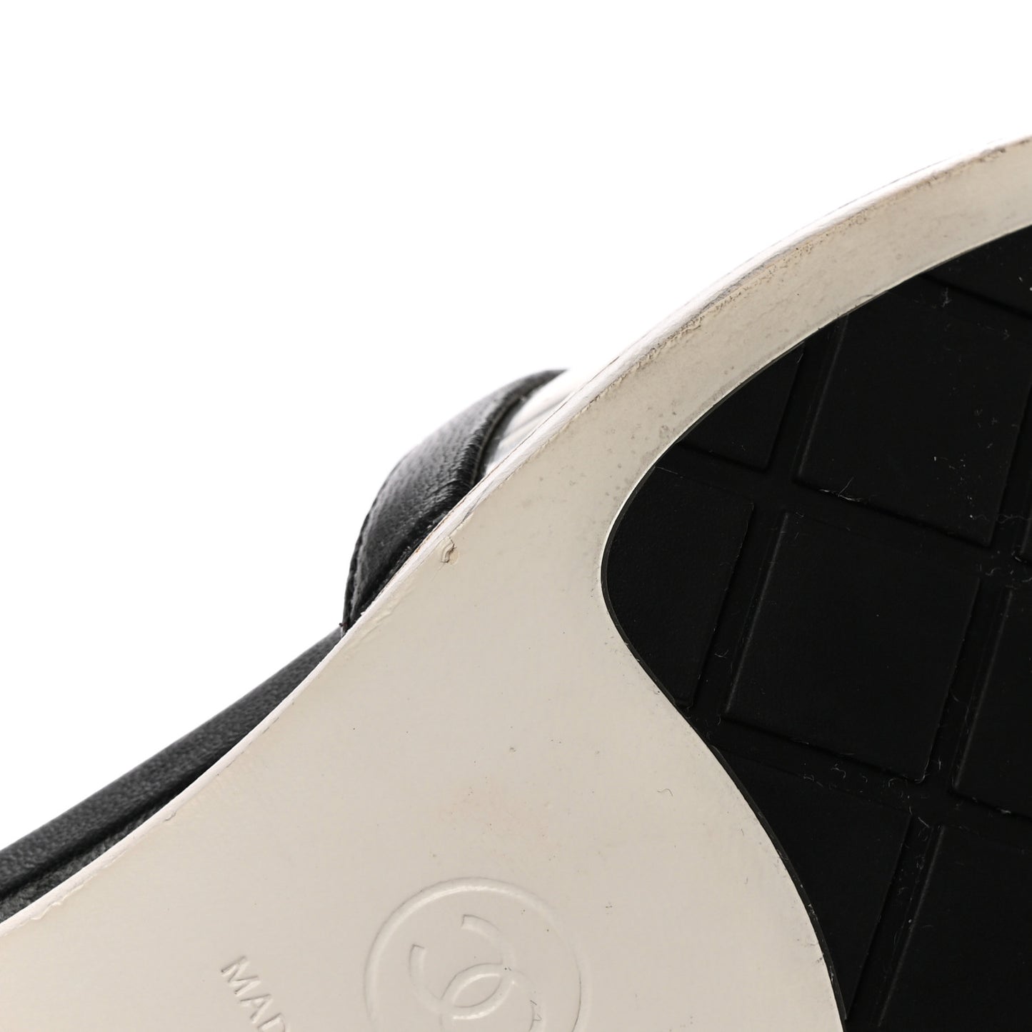 PVC Lambskin Logo Mules 37 Black