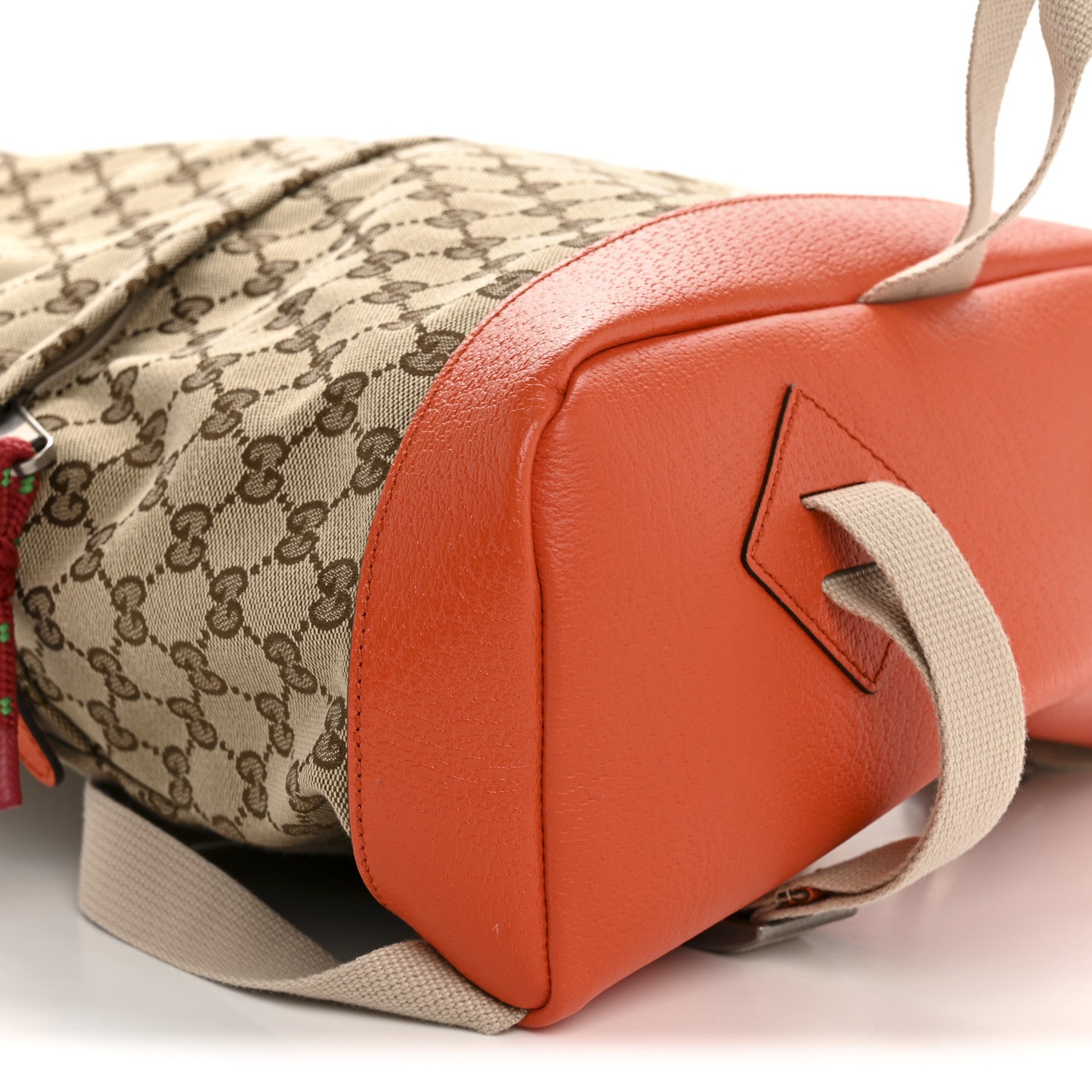Gucci X THE NORTH FACE Monogram Textured Dollar Calfskin Embroidered Beige Ebony Mystic White Deep Orange 9 of 11